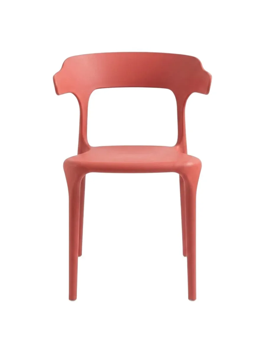 Plastic chair Miago Red Polypropylene Rounded backrest pp-740/RED