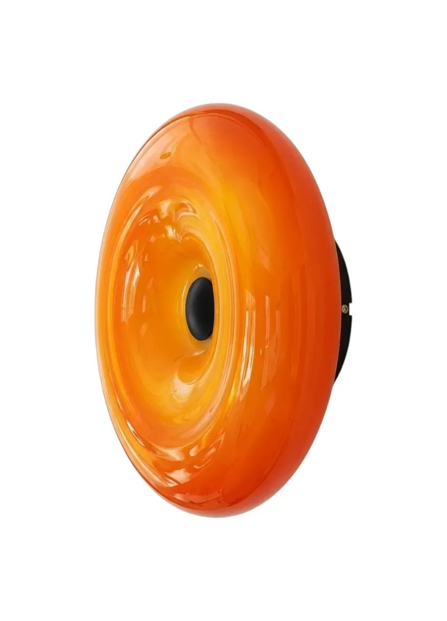კედლის სანათი Juncan სტაფილოსფერი მინა რკინა 7W D30cm B3763-ORANGE