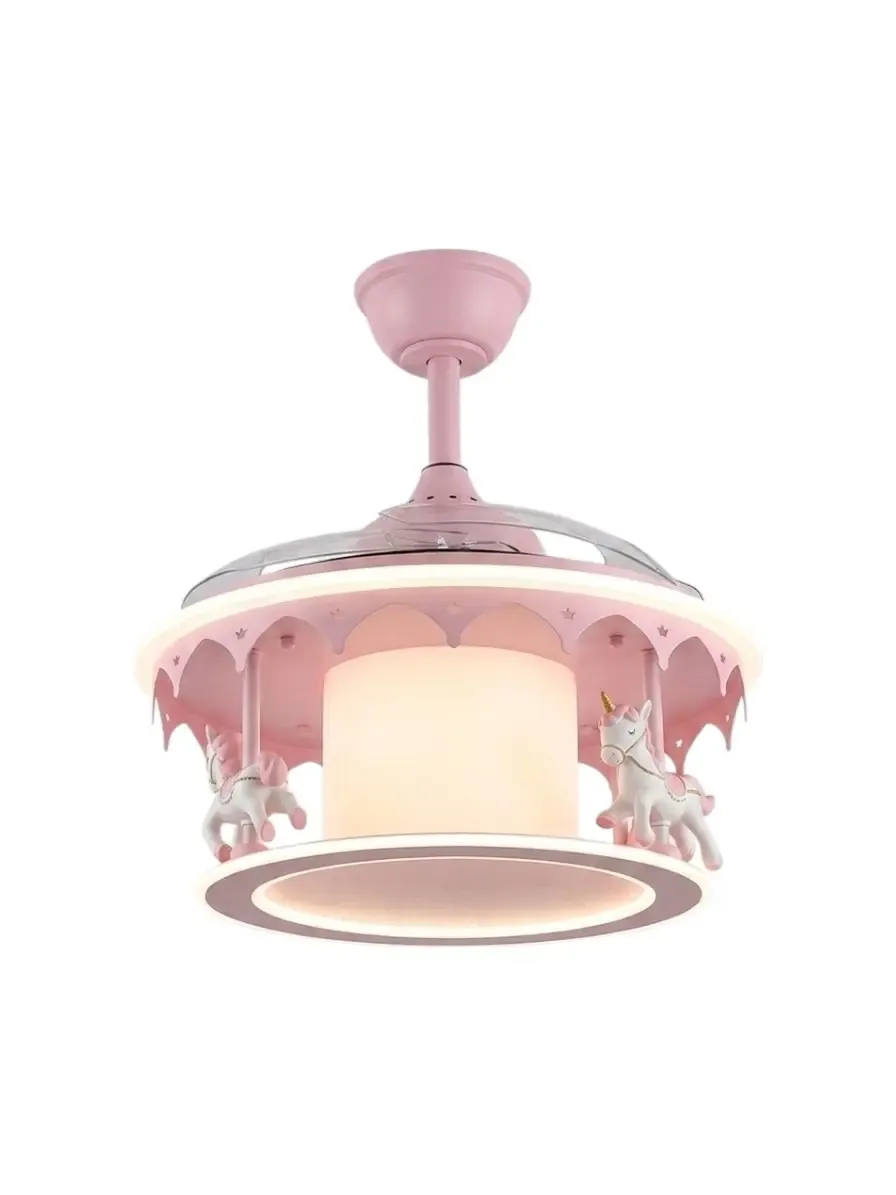 ჭაღი Kids Lighting ვარდისფერი კარუსელი პროპელერით 50 × 50 × 50სმ MD20736