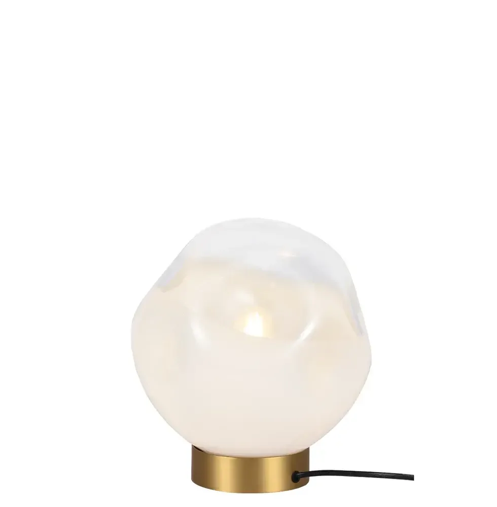 მაგიდის სანათი Viokef VANA 40 ვატი CLEAR/WHITE GOLD 26*37.5სმ 4313800
